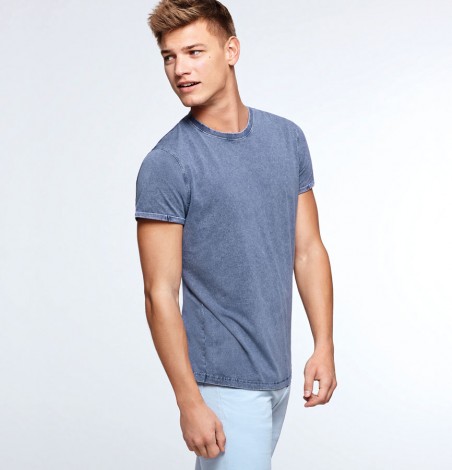 Męski T-shirt Husky z efektem jeansowym Męski T-shirt Husky z efektem jeansowym