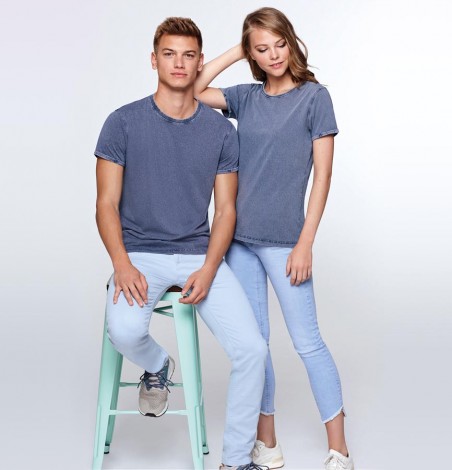 Męski T-shirt Husky z efektem jeansowym Męski T-shirt Husky z efektem jeansowym
