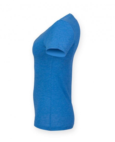 Damski dopasowany T-shirt melanżowy SKINNIFIT® Triblend