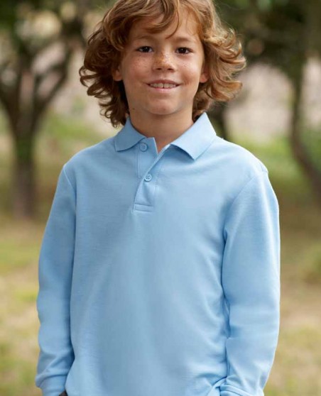 Koszulka polo z długimi rękawami FRUIT OF THE LOOM® dla dziecka Koszulka polo z długimi rękawami FRUIT OF THE LOOM® dla dziecka