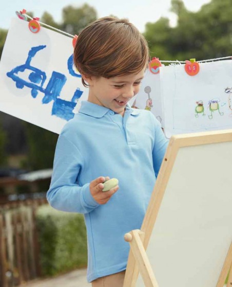 Koszulka polo z długimi rękawami FRUIT OF THE LOOM® dla dziecka Koszulka polo z długimi rękawami FRUIT OF THE LOOM® dla dziecka