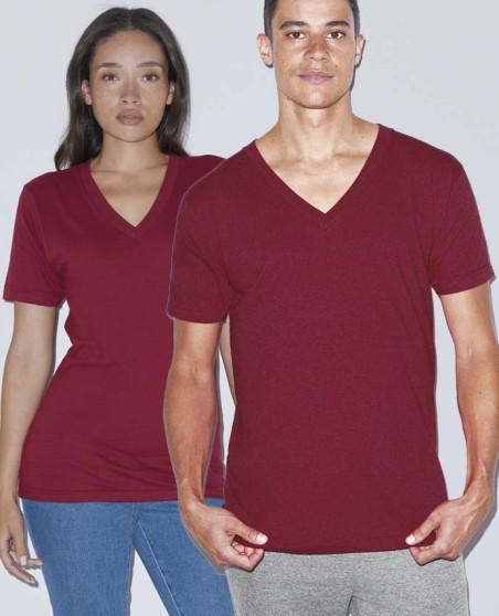 Koszulka bawełniana AMERICAN APPAREL® unisex w serek