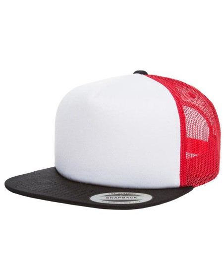 Czapka z siatką z białym frontem FLEXFIT® Snapback Foam