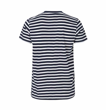 Męski dopasowany T-shirt organiczny w paski