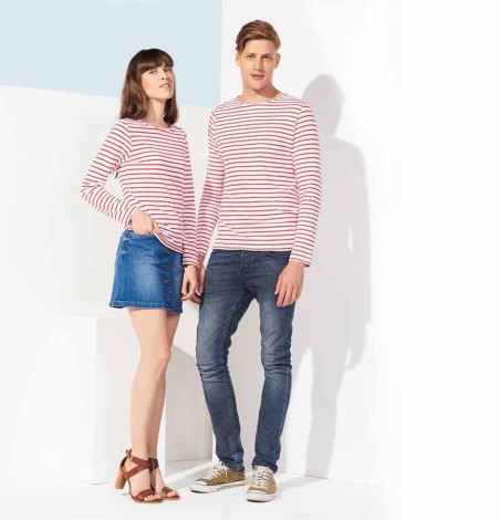 Męska koszulka w paski z długimi rękawami Męska koszulka w paski z długimi rękawami