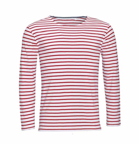 Męska koszulka w paski z długimi rękawami Męska koszulka w paski z długimi rękawami