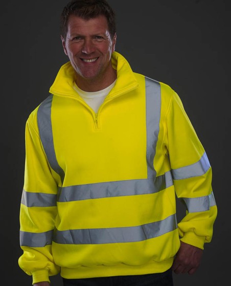 Odblaskowa bluza polarowa z krótkim zamkiem YOKO® unisex