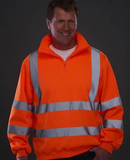 Odblaskowa bluza polarowa z krótkim zamkiem YOKO® unisex