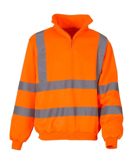 Odblaskowa bluza polarowa z krótkim zamkiem YOKO® unisex