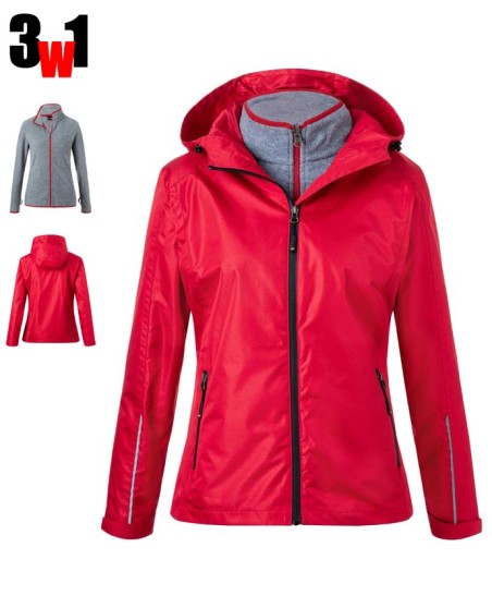 Kurtka z polarem 3 w 1 JAMES-NICHOLSON® Bionic® dla pani