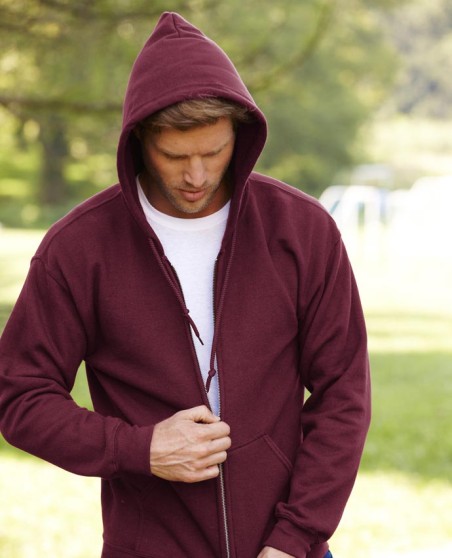 Bluza na zamek z kapturem GILDAN® dla pana