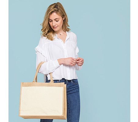 Torba z juty z bawełnianą kieszenią WESTFORD MILL® Shopper