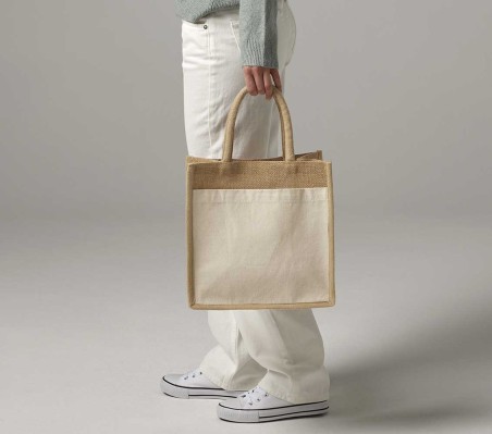Torba z krochmalonej juty z kieszenią z bawełny WESTFORD MILL®