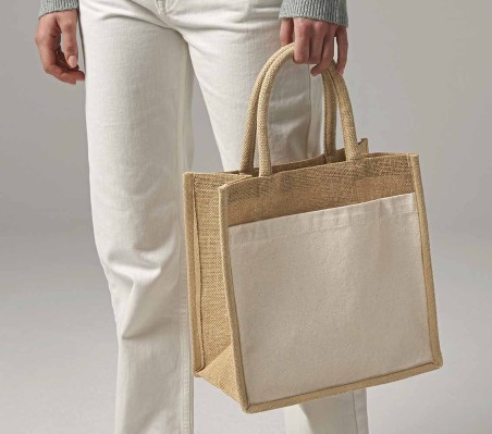 Torba z krochmalonej juty z kieszenią z bawełny WESTFORD MILL®