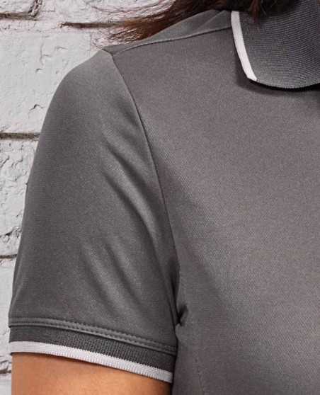 Szybkoschnące polo PREMIER® z kontrastowymi brzegami dla pani