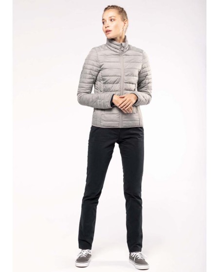 Lekka pikowana kurtka bez kaptura KARIBAN® z woreczkiem dla pani