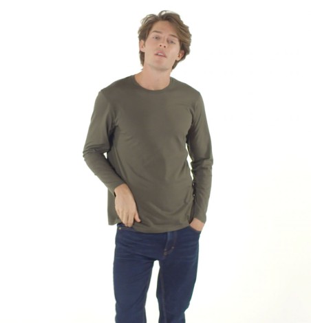 Męski lekki T-shirt z długimi rękawami #E150