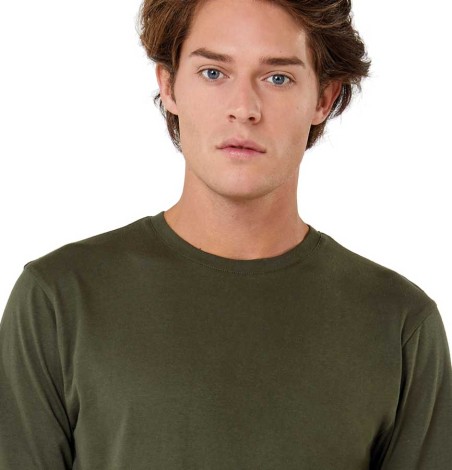 Męski lekki T-shirt z długimi rękawami #E150