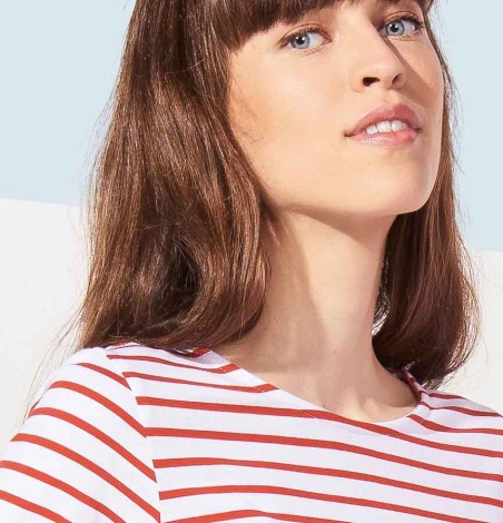 Damska koszulka w paski z długimi rękawami Damska koszulka w paski z długimi rękawami