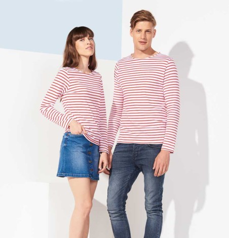 Damska koszulka w paski z długimi rękawami Damska koszulka w paski z długimi rękawami