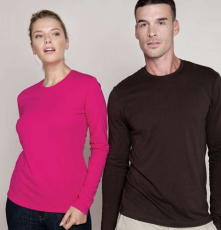 Męski dopasowany T-shirt z długimi rękawami Męski dopasowany T-shirt z długimi rękawami