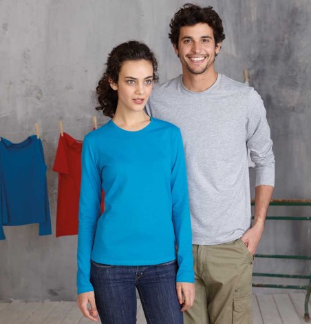 Męski dopasowany T-shirt z długimi rękawami Męski dopasowany T-shirt z długimi rękawami