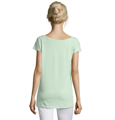 Długi top z dekoltem w łódkę Marylin