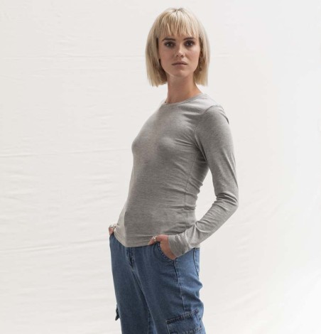 Damska koszulka Tri-Blend z długimi rękawami