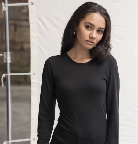 Damska koszulka Tri-Blend z długimi rękawami