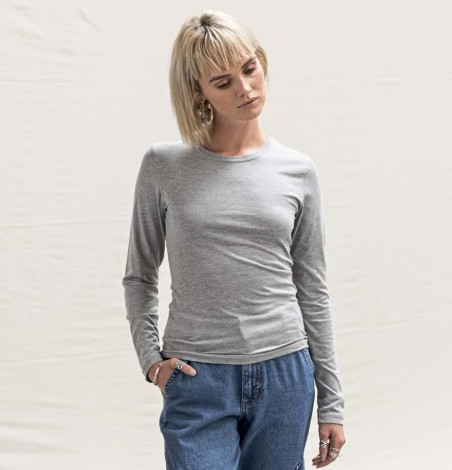 Damska koszulka Tri-Blend z długimi rękawami