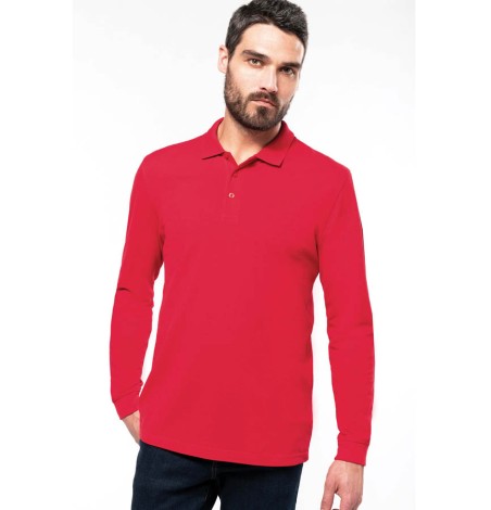 Lekka męska koszulka polo z długimi rękawami Lekka męska koszulka polo z długimi rękawami