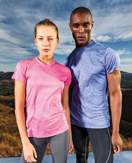 Lekka szybkoschnąca koszulka TRIDRI® dla pani (kolory melanż)