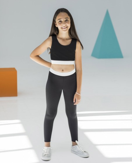 Legginsy z kontrastowym pasem SKINNIFIT® dla dziecka Legginsy z kontrastowym pasem SKINNIFIT® dla dziecka