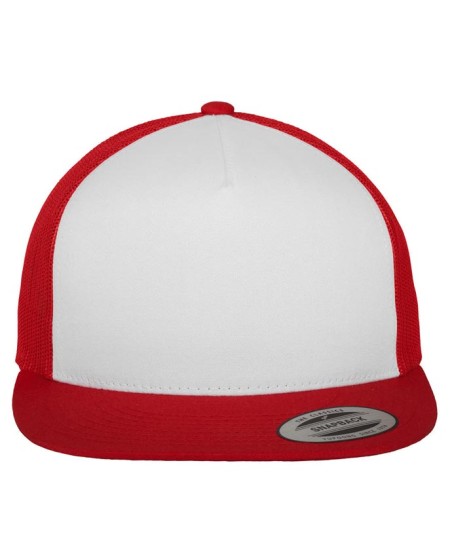 Kontrastowa czapka z siatką FLEXFIT® Trucker Snapback