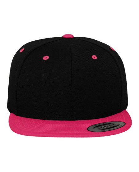 Klasyczna czapka z płaskim kontrastowym daszkiem FLEXFIT® Premium Snapback