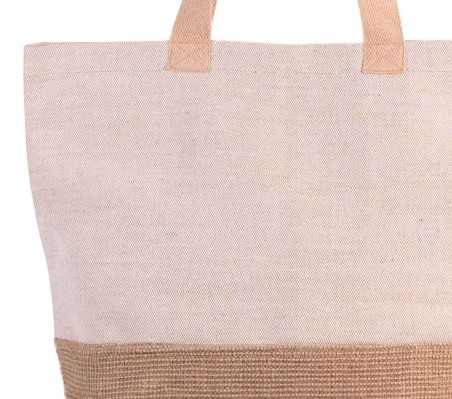 Bawełniana torba z podstawą z rustykalnej juty KIMOOD®