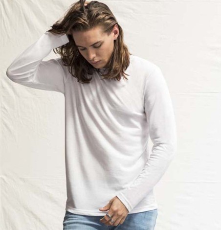 Męska koszulka Tri-Blend z długimi rękawami