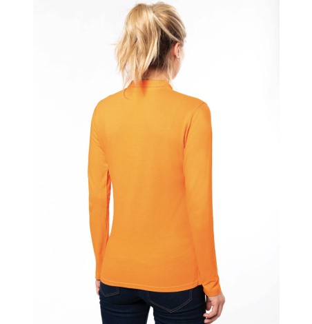 Lekka damska koszulka polo z długimi rękawami Lekka damska koszulka polo z długimi rękawami