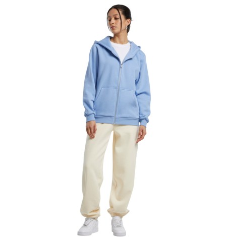 Miękka rozpinana bluza damska z kapturem Fluffy