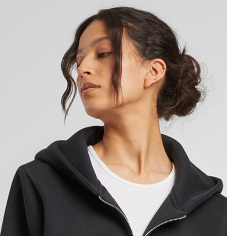 Miękka rozpinana bluza damska z kapturem Fluffy