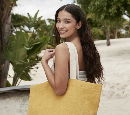 Torba plażowa z barwionej i spranej juty WESTFORD MILL®