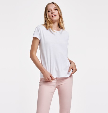 Damski T-shirt z podwiniętymi rękawami Damski T-shirt z podwiniętymi rękawami