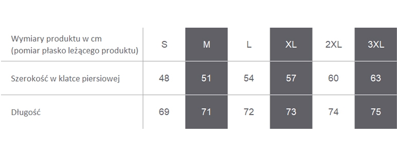 Producent dopuszcza różnice w wymiarach produktu do +/- 3,5%. Producent dopuszcza różnice w wymiarach produktu do +/- 3,5%.