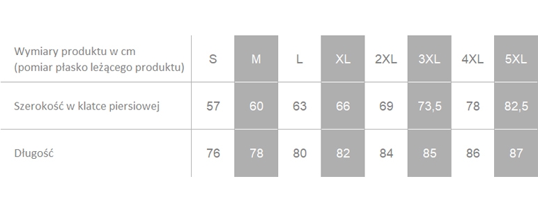 Producent dopuszcza różnice w wymiarach produktu do +/- 3,5%. Producent dopuszcza różnice w wymiarach produktu do +/- 3,5%.