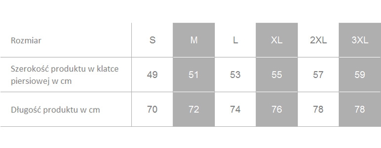 Producent dopuszcza różnice w wymiarach produktu do +/- 3,5%. Producent dopuszcza różnice w wymiarach produktu do +/- 3,5%.
