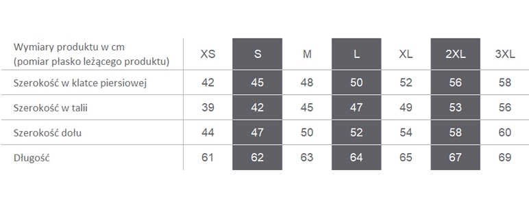 Producent dopuszcza różnice w wymiarach produktu do +/- 3,5%. Producent dopuszcza różnice w wymiarach produktu do +/- 3,5%.