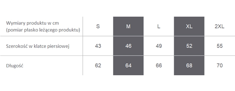 Producent dopuszcza różnice w wymiarach produktu do +/- 3,5%. Producent dopuszcza różnice w wymiarach produktu do +/- 3,5%.