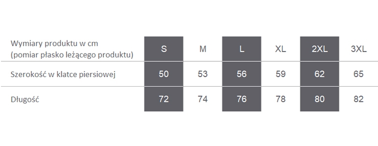 Producent dopuszcza różnice w wymiarach produktu do +/- 3,5%. Producent dopuszcza różnice w wymiarach produktu do +/- 3,5%.