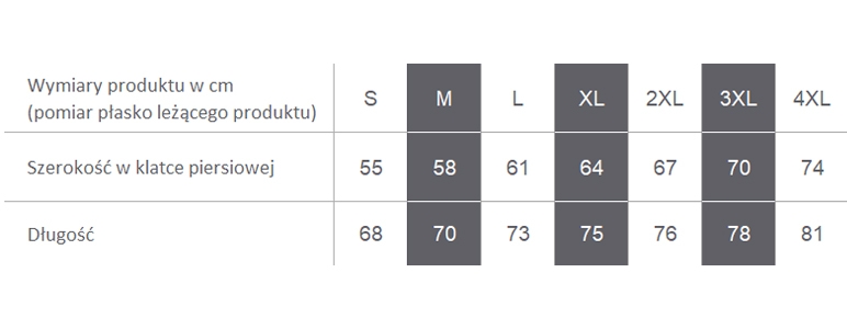 Producent dopuszcza różnice w wymiarach produktu do +/- 3,5%. Producent dopuszcza różnice w wymiarach produktu do +/- 3,5%.