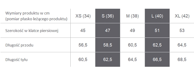 Producent dopuszcza różnice w wymiarach produktu do +/- 3,5%. Producent dopuszcza różnice w wymiarach produktu do +/- 3,5%.